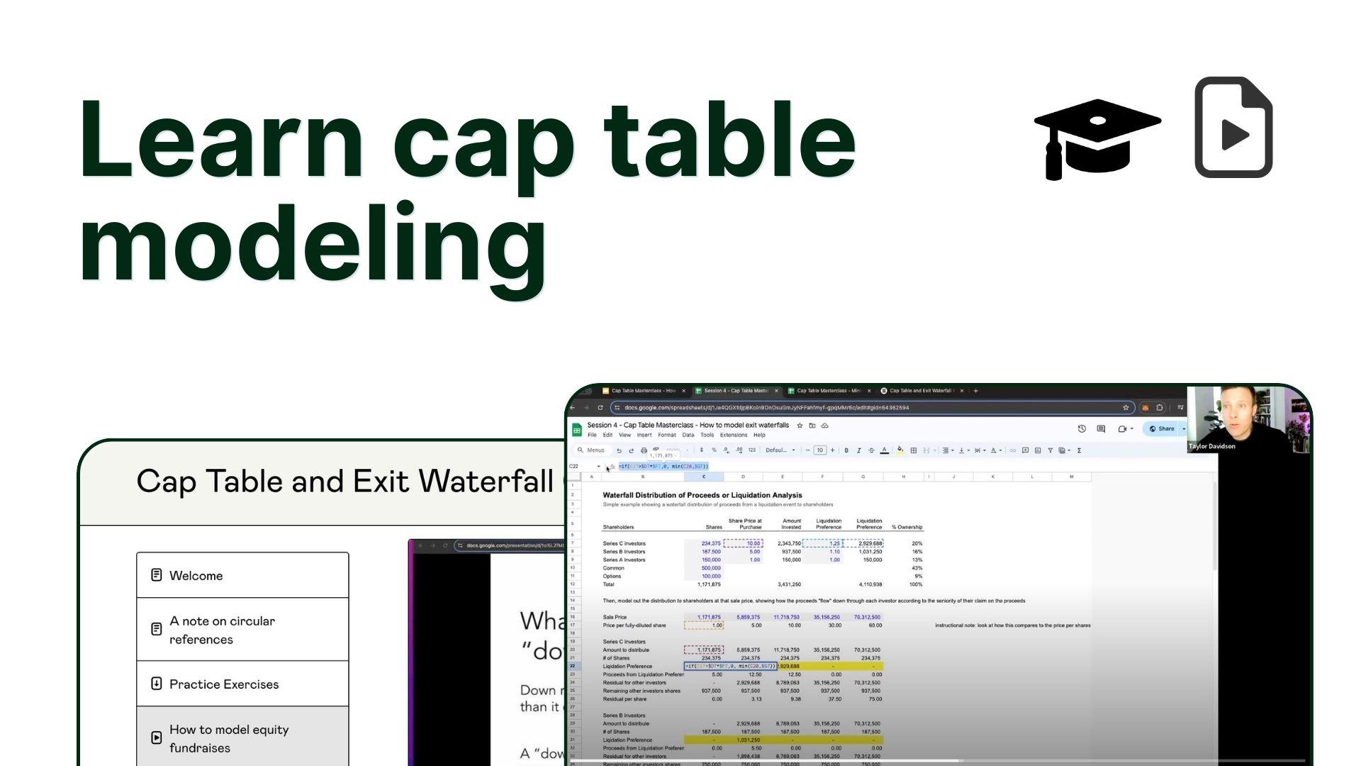 Cap Table and Exit Waterfall Course